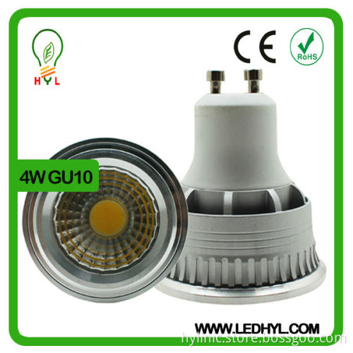 Dimmable warm white led spot light bean angle 60 4W gu10 led bulb